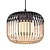 Natural Bamboo Pendant Light 3D model small image 1