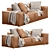 Blanche Melia Sofa: Stylish Comfort 3D model small image 3