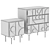 Modern Sideboard and Chest of Drawers Set (Elgo/Pictograph) 3D model small image 6