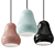 FABELLA Porcelain Pendant Lamp: Elegant Illumination by Caussa 3D model small image 2