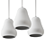 FABELLA Porcelain Pendant Lamp: Elegant Illumination by Caussa 3D model small image 3