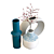 Elegant Crate & Barrel Vases 3D model small image 3