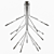 Sleek British Design: Lightweight Chandelier 3D model small image 4