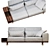 Elegant PORADA Argo Sofa 3D model small image 3