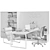 Modern Office Furniture Set 3D model small image 5