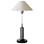 Elegant Steel and Marble Table Lamp 3D model small image 1