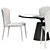 Modern Monti Chair + Rock Table Set 3D model small image 5
