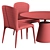 Modern Monti Chair + Rock Table Set 3D model small image 7