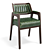 Rustic Leather and Rattan Chair 3D model small image 6