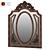 Elegant Carved Mirror - 500x640mm 3D model small image 1