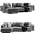 Elegant Bonaldo Ever More Sofa 3D model small image 1