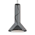 Elegant Whistle Medium Pendant Light 3D model small image 1