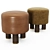 Modern Stylish Poufs 3D model small image 1