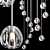 Mesmerizing Crystal Pendant Light 3D model small image 1