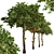 Sweetgum Tree Set: 2 Majestic Liquidambar styraciflua Trees 3D model small image 3
