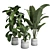 Handmade Concrete Vase Indoor Plant 3D model small image 1