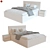 Victoria Bed with TM450 Nightstands 3D model small image 1
