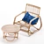 Austen Black Rattan Outdoor Armchair 3D model small image 3