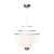 Rose Gold Metal Chandelier 3D model small image 2