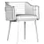 Carter Modern Dining Armchair 3D model small image 2
