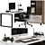 Modern Office Furniture Set 3D model small image 1