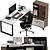 Modern Office Furniture Set 3D model small image 4