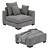 Modular Clifford Eichholtz Sofa: Versatile and Cozy 3D model small image 4