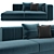 Mnoxet Modern Design Sofa: Enhanced Comfort & Style 3D model small image 2