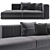 Mnoxet Modern Design Sofa: Enhanced Comfort & Style 3D model small image 4