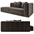 Mnoxet Modern Design Sofa: Enhanced Comfort & Style 3D model small image 6