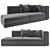 Mnoxet Modern Design Sofa: Enhanced Comfort & Style 3D model small image 8