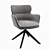 Elegant Diva Chairs: Fabric, Leather, Metal 3D model small image 1