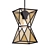 Modern PolyPyramid Glass Pendant 3D model small image 1