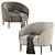 Elegant Yoisho Armchair: Versatile Colors & Materials 3D model small image 3