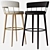 Meru L Bar Stool: Sleek Design, Comfort & Durability! 3D model small image 1