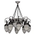 8 Horns Empire Style Chandelier 3D model small image 5