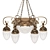 Elegant 6-Horn Chandelier: Ample Lighting for Any Space 3D model small image 5