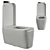 Roca Gap Clean Rim: Suspended Toilet 3D model small image 2