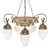 Empire Style Hanging Chandelier: 3-Arm Elegance 3D model small image 3