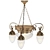 Empire Style Hanging Chandelier: 3-Arm Elegance 3D model small image 4