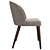 Elegant Camille Taupe Italian Dining Chair 3D model small image 3