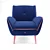 Flexible Fabric Armchair 3D model small image 1