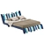 Stylish Italian Cubed Bed 3D model small image 2