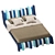 Stylish Italian Cubed Bed 3D model small image 3