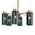 Vintage Brass Vapor Chandelier 3D model small image 1