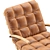 Modern Eco Leather Armchair - Cognac Java 3D model small image 4