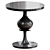 Black Turned Wood Pedestal Table 3D model small image 1