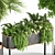 Green Oasis Indoor Plant Set 3D model small image 2
