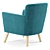 Title: Merel Mid-Century Club Chair in Chic Fabric 3D model small image 3