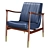 Sleek Leather Hudson Armchair 3D model small image 1